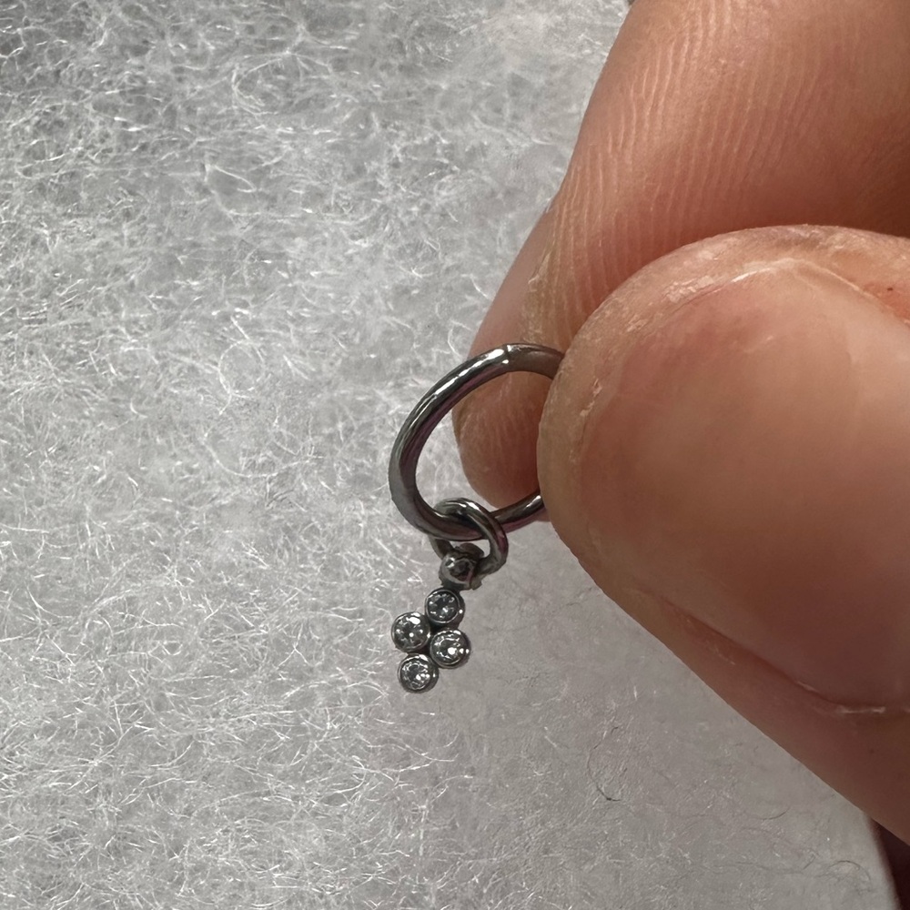 Sean ring earring with charm